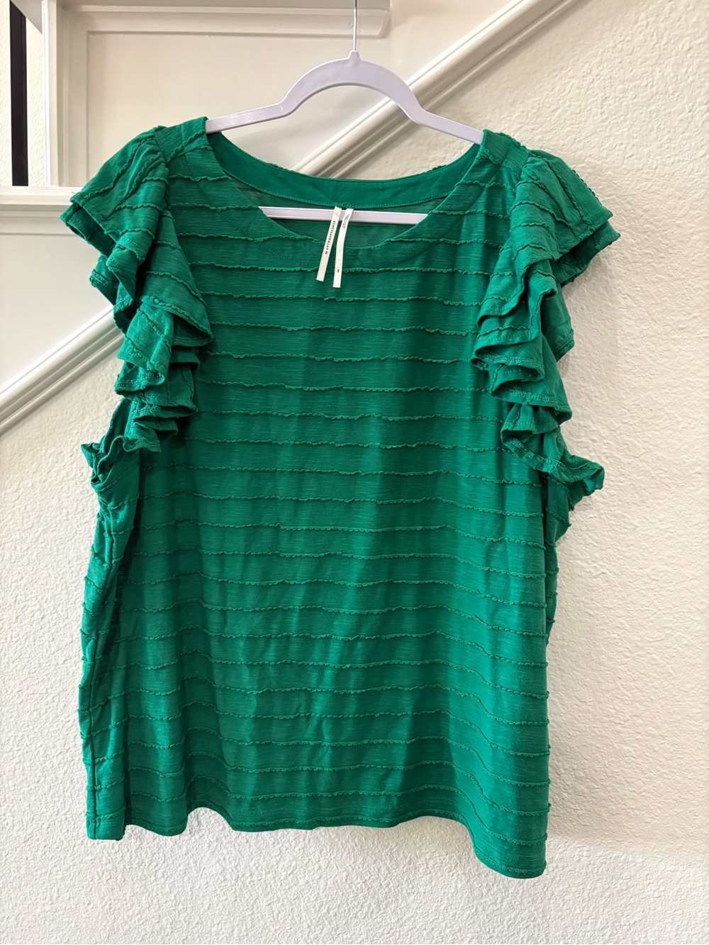 Anthropologie Green Blouse